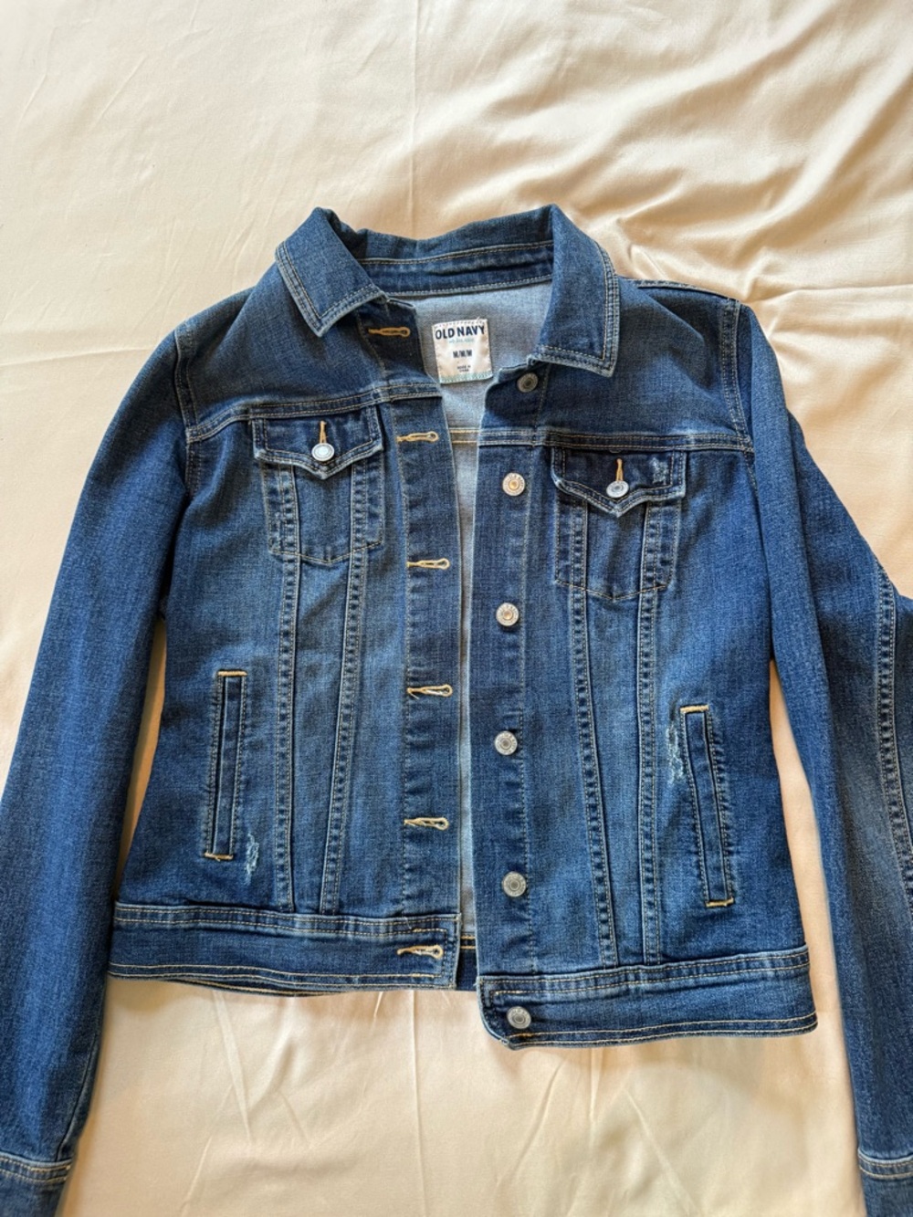 Old Navy Dark Blue Denim Jacket with Button Front